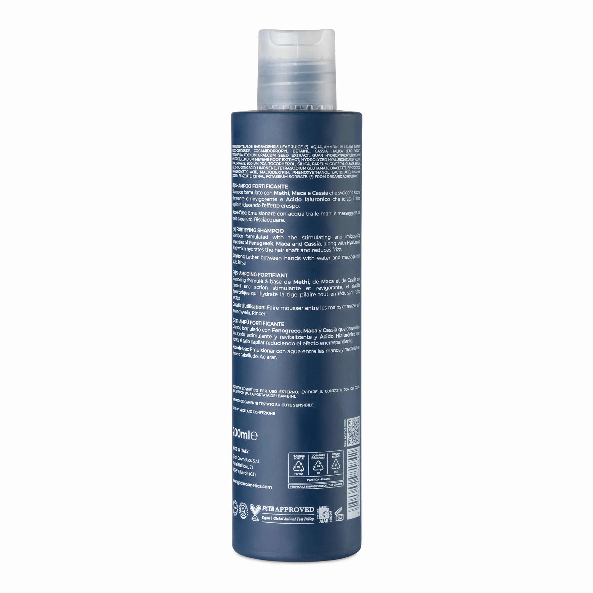 Shampoo Fortificante - Methi, Maca, Hennè Neutro
